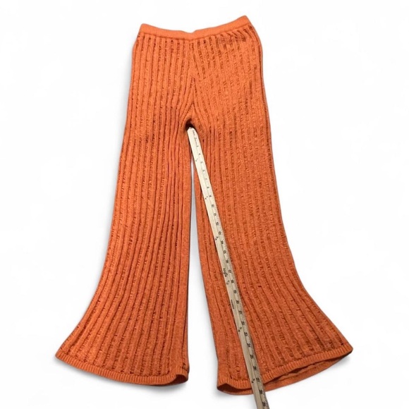 Ellison Orange Wide Leg Flared Lined Bohemian Pants Sz Lg - Picture 5 of 8